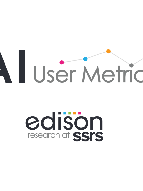 AI User Metrics and Edison Research at SSRS logos